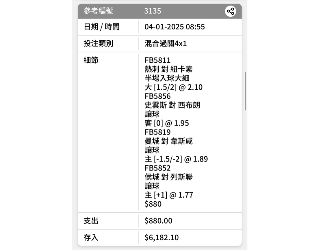 臨別好彩中返條 有跟齊齊中